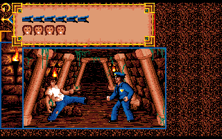 Clive Barker's Nightbreed: The Interactive Movie (Amiga) screenshot: Fighting with a policeman.