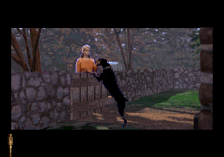 Roberta Williams' Phantasmagoria (SEGA Saturn) screenshot: The neighbors aren't really going out of their way to be friendly...