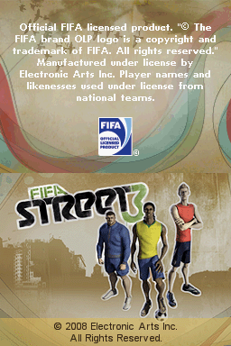 FIFA Street 3 (Nintendo DS) screenshot: Title screen.