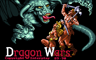 Dragon Wars (Amiga) screenshot: Title screen