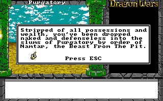 Dragon Wars (Amiga) screenshot: Game start