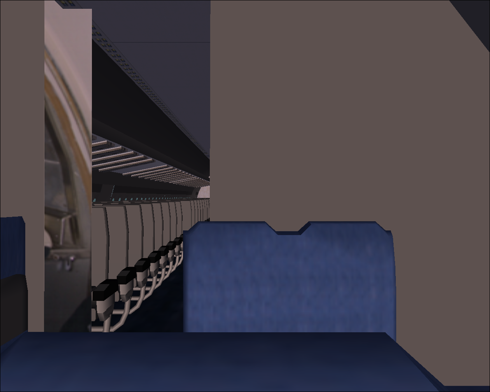 Trident (Windows) screenshot: A look into the cabin shows we have forgotten our passengers. Not to mention the stewardess, how shall we now get our tea?
