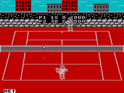 Pro Tennis Simulator (ZX Spectrum) screenshot: If you hit the net the other player gets the point