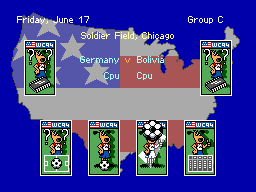World Cup USA 94 (SEGA Master System) screenshot: World cup in progress: CPU vs. CPU