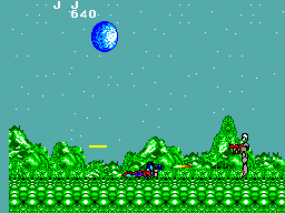 Zillion (SEGA Master System) screenshot: Those stupid guys will shoot the air if I'm crawling!