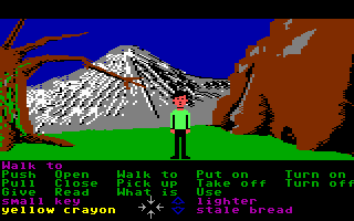 Zak McKracken and the Alien Mindbenders (Commodore 64) screenshot: In Seattle.