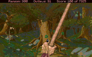 Conquests of the Longbow: The Legend of Robin Hood (Amiga) screenshot: Improving your archery skills.