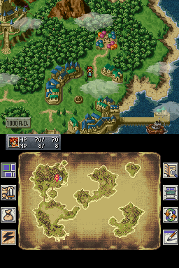 Chrono Trigger (Nintendo DS) screenshot: World map.
