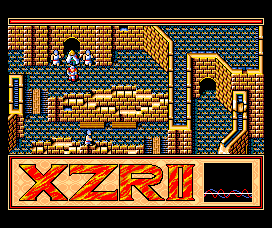 Exile (MSX) screenshot: You cannot enter the inner sanctum of the temple of Salomon