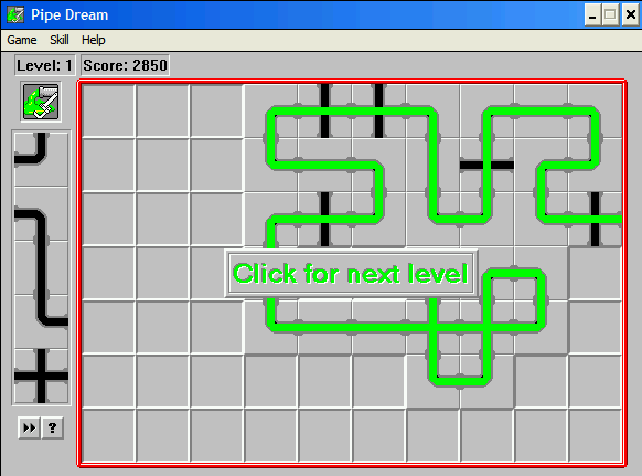 Pipe Dream (Windows 3.x) screenshot: Level 1 complete