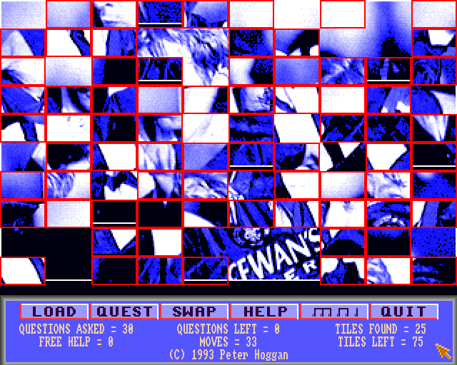 The Rangers Football Game (Amiga) screenshot: Looks like I ran out of questions