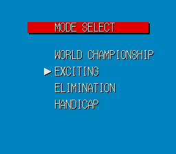 Thunder Pro Wrestling Retsuden (Genesis) screenshot: Mode Select
