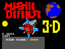 Missile Defense 3-D (SEGA Master System) screenshot: Title screen