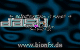PretzelDash (DOS) screenshot: Each mission has a different goal
