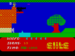 Kokotoni Wilf (ZX Spectrum) screenshot: The castle gates.