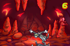 Tom and Jerry: The Magic Ring (Game Boy Advance) screenshot: Tom's game over screen