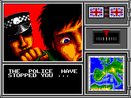 OutRun Europa (SEGA Master System) screenshot: Oh no! Arrested!