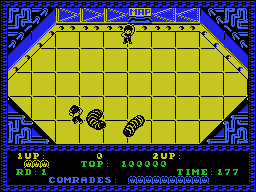 Alien Syndrome (MSX) screenshot: Killed by the maggot-aliens