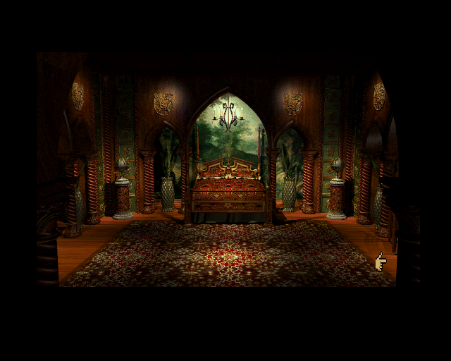 Myst (Amiga) screenshot: Room in Stoneship Age.
