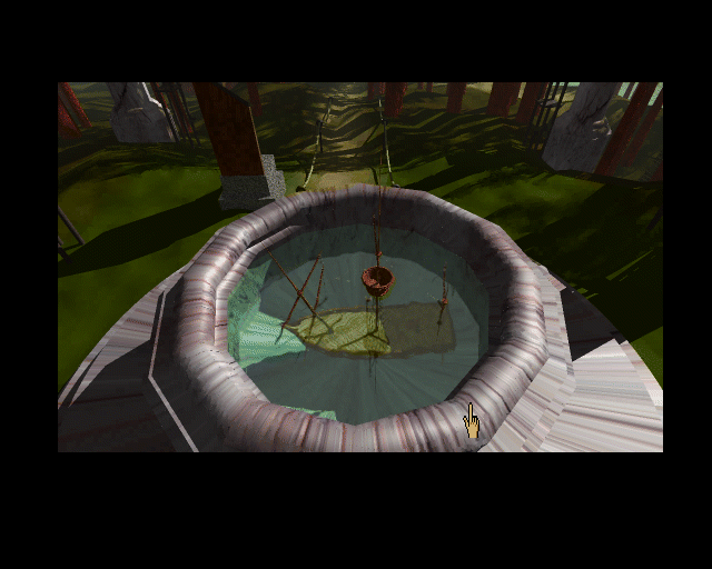 Myst (Amiga) screenshot: The sunken model ship.