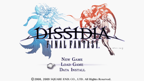Dissidia: Final Fantasy (PSP) screenshot: Title screen.