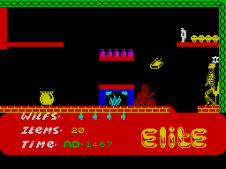 Kokotoni Wilf (ZX Spectrum) screenshot: Start level 3 - Renaissance.