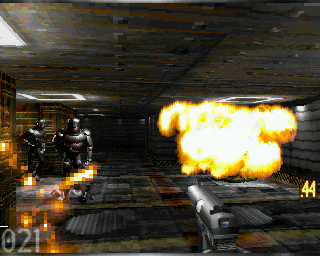 Genetic Species (Amiga) screenshot: In the heat of battle.