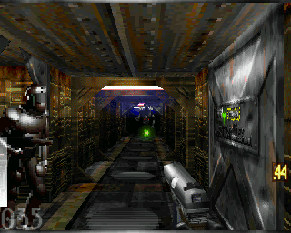 Genetic Species (Amiga) screenshot: A nice corridor.