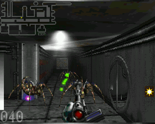 Genetic Species (Amiga) screenshot: Level 3. Facehuggers!