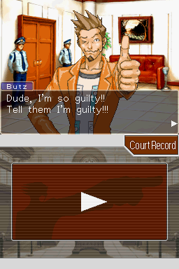 Phoenix Wright: Ace Attorney (Nintendo DS) screenshot: The defendant