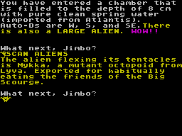 The Menagerie (ZX Spectrum) screenshot: Alien encounters