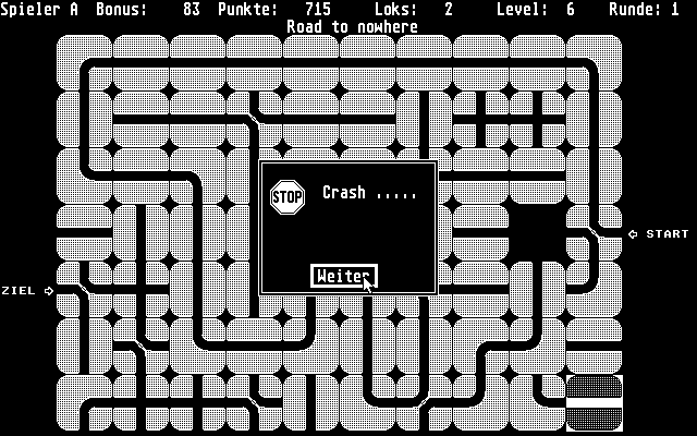 Railway Motion (Atari ST) screenshot: That didn't go so well