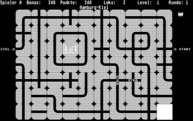 Railway Motion (Atari ST) screenshot: First level