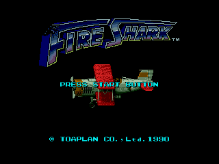Fire Shark (Genesis) screenshot: Title screen (US version)