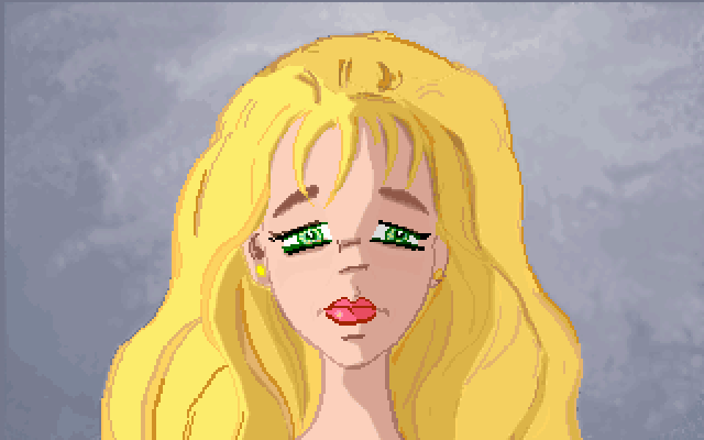 Dráscula: The Vampire Strikes Back (DOS) screenshot: A beautiful girl