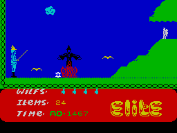 Kokotoni Wilf (ZX Spectrum) screenshot: Autodafe.