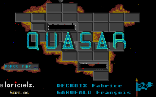 Quasar (Atari ST) screenshot: Title Screen