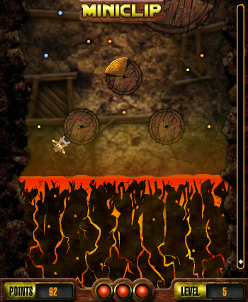Dr Carter and the Wheels of Salvation (Windows) screenshot: Now it gets dangerous - the lava is rising