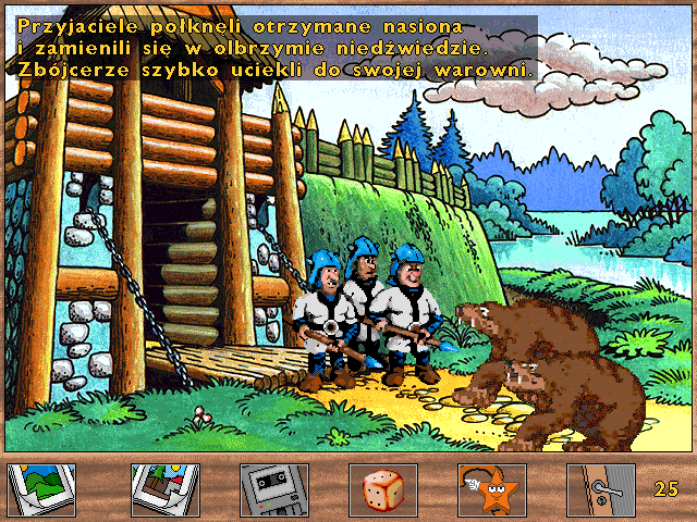 Kajko i Kokosz: W Krainie Borostworów (Windows) screenshot: Entering the village