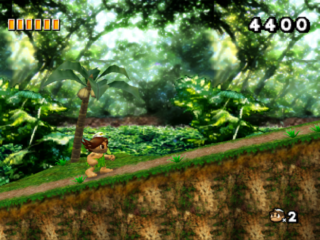 Hudson Selection Vol. 4: Takahashi Meijin no Bōken Jima (GameCube) screenshot: Level 1-1