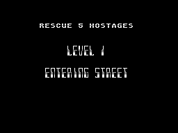 Predator 2 (SEGA Master System) screenshot: The level and your objective