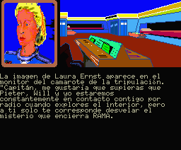 Rendezvous with Rama (MSX) screenshot: Demo - Laura Ernst
