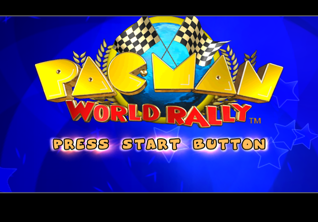 Pac-Man World Rally (PlayStation 2) screenshot: Title screen.