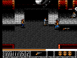 Predator 2 (SEGA Master System) screenshot: Bad guys are coming out of the sewers