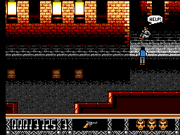 Predator 2 (SEGA Master System) screenshot: Go and rescue the poor fellow!