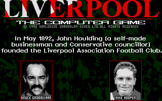 Liverpool: The Computer Game (Atari ST) screenshot: History entry