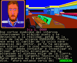 Rendezvous with Rama (MSX) screenshot: Game start - William Myron