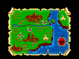 Lord of the Sword (SEGA Master System) screenshot: Your map