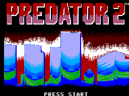 Predator 2 (SEGA Master System) screenshot: Title screen