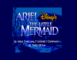 Disney's Ariel the Little Mermaid (SEGA Master System) screenshot: Title screen.